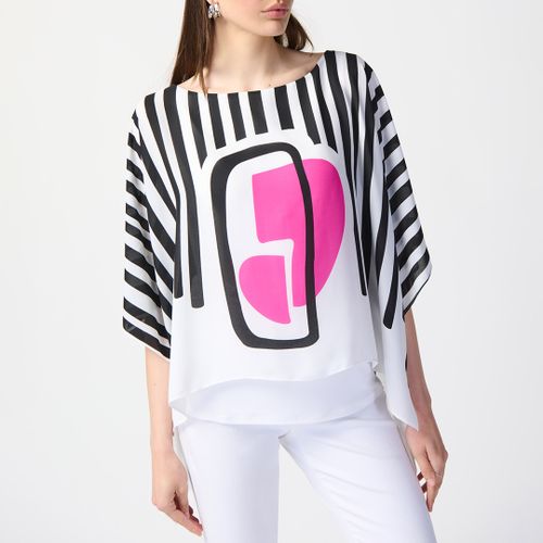 Black Striped Printed Tunic - Joseph Ribkoff - Modalova