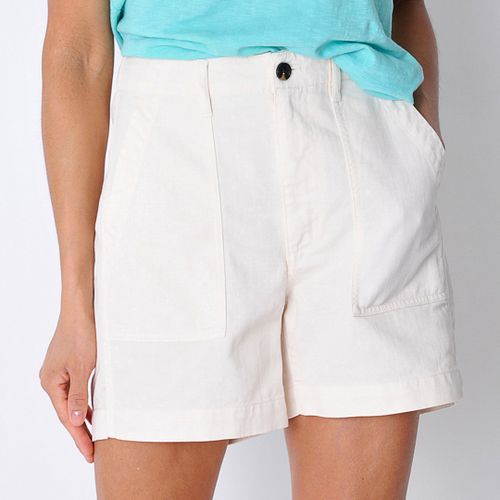 White Minver Cotton Shorts - Burgs - Modalova