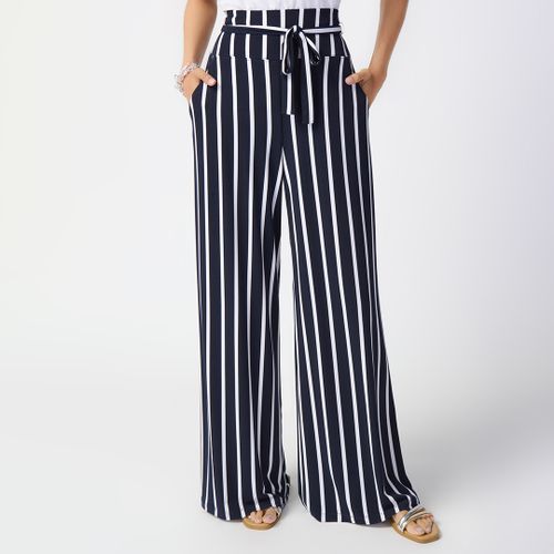 Navy Stripe Wide Leg Trousers - Joseph Ribkoff - Modalova