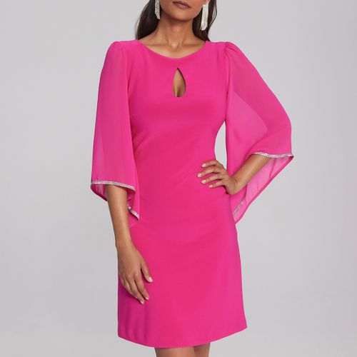 Pink Sheer Midi Dress - Joseph Ribkoff - Modalova