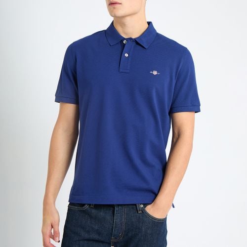 Blue Shield Logo Pique Cotton Polo Shirt - Gant - Modalova