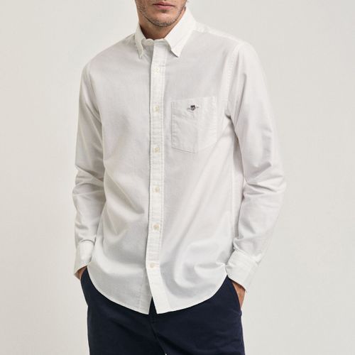 White Regular Oxford Shield Shirt - Gant - Modalova