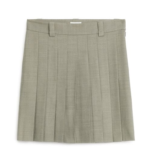 Beige Pleated Mini Skirt - ARKET - Modalova