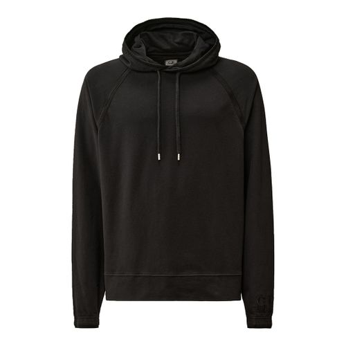 Black Drawstring Cotton Hoodie - C.P. Company - Modalova