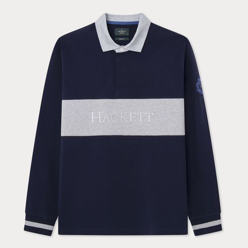 Heritage Panel Cotton Rugby Shirt - Hackett London - Modalova