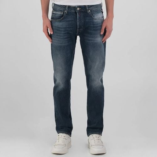 Blue Grover Straight Stretch Jeans - Replay - Modalova