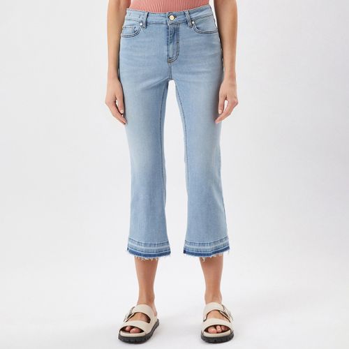 Light Blue Reus Crop Jeans - iBlues - Modalova