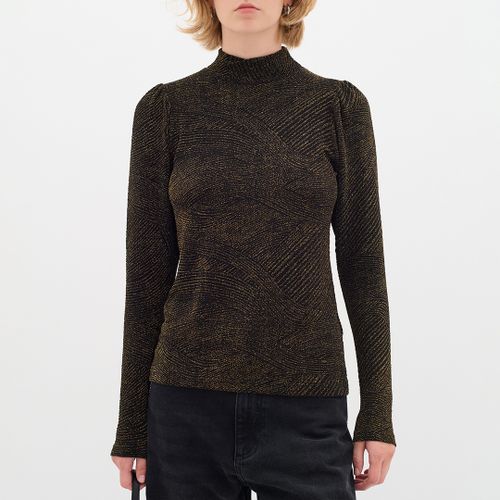 Brown/Gold Lurex High Neck Top - Inwear - Modalova