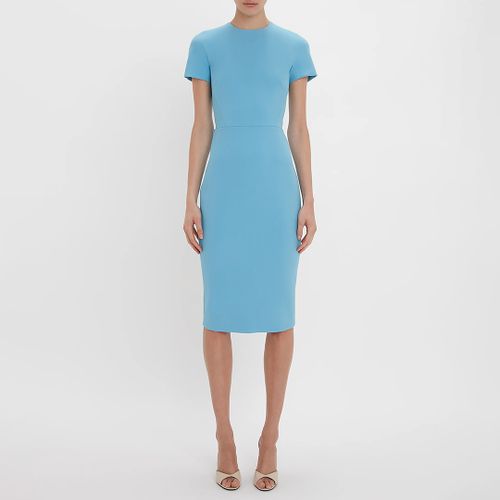 Blue T-Shirt Fitted Dress - Victoria Beckham - Modalova