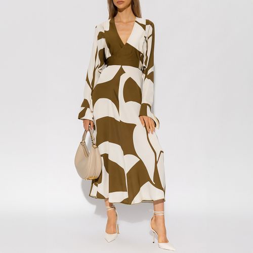 Khaki Wrap Midi Dress - Victoria Beckham - Modalova