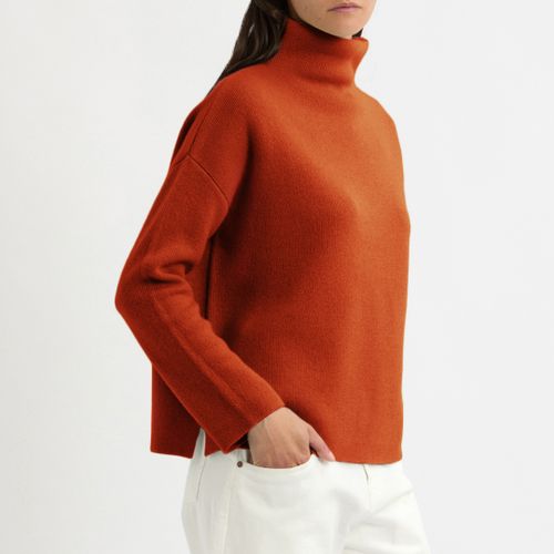Copper Cashmere Blend Funnel Neck Jumper - NÂ°Â· Eleven - Modalova