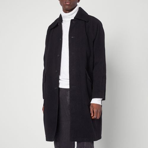 Black Wool Blend Longline Coat - American Vintage - Modalova