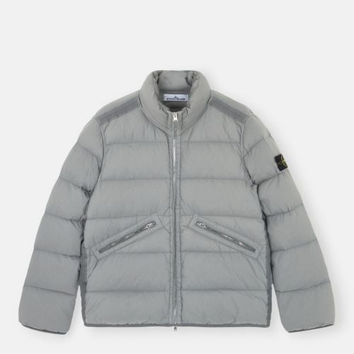 Grey Funnel Zip Puffer Coat - Stone Island - Modalova