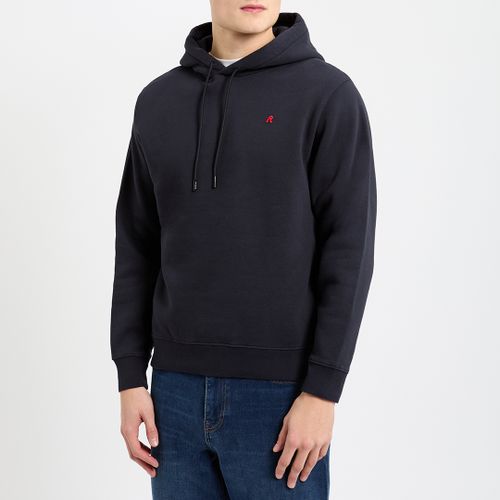 Navy Small Logo Cotton Hoodie - Replay - Modalova