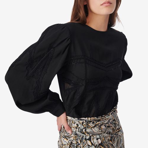 Black Embroidered Bustier Blouse - IRO - Modalova