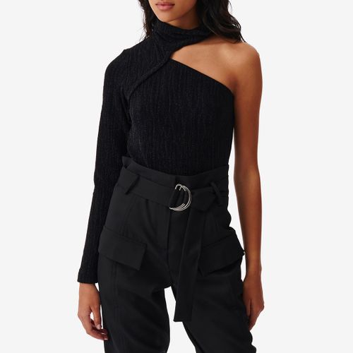 Black Asymmetric High Neck Top - IRO - Modalova