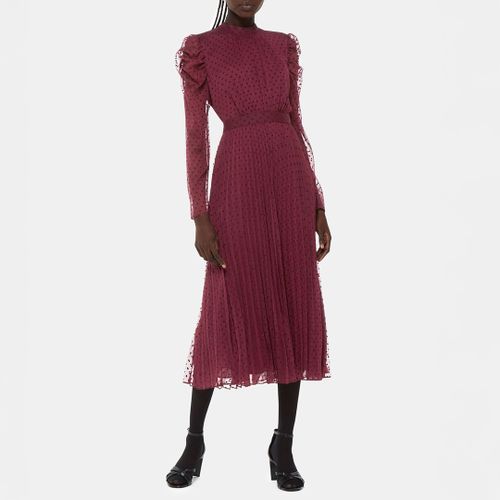 Pink Dobby Velvet Celia Dress - WHISTLES - Modalova