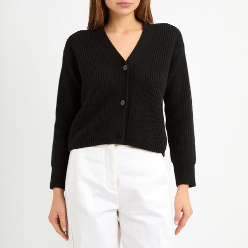 Black Wool Rib Cardigan - NÂ°Â· Eleven - Modalova