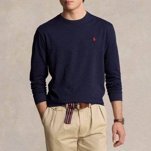 Navy Jersey Long Sleeve T-Shirt - Polo Ralph Lauren - Modalova