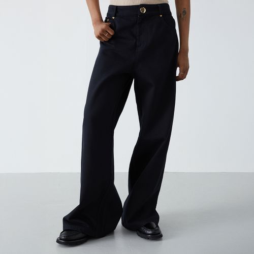 Black Mid Rise Wide Leg Jeans - Mother Of Pearl - Modalova