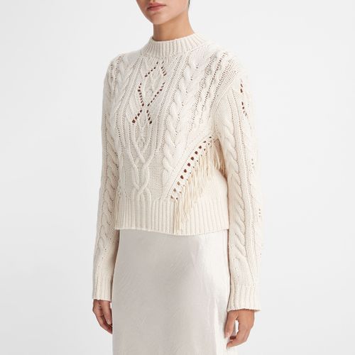 Cream Wool-Cashmere Blend Jumper - Vince - Modalova
