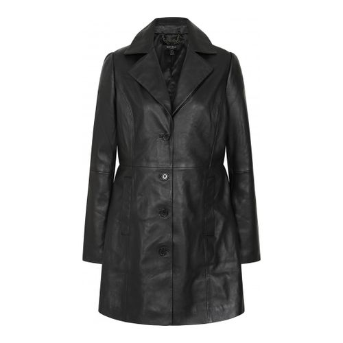 Black A line Leather Coat - Muubaa - Modalova