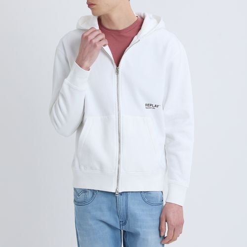 Chalk Full Zip Organic Cotton Hoodie - Replay - Modalova