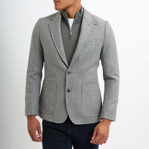 Herringbone Barkley Wool Blend Blazer - Gianni Feraud - Modalova