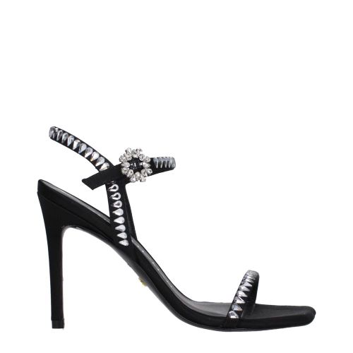 High Heel Satin Sandals with Rhinestones and Buckle Closure Wo - Size 8 - Stuart Weitzman - Modalova