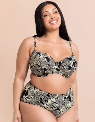 Ripple Reef Padded Balcony Bikini Top Black Print - Size 42FF - Curvy Kate - Modalova