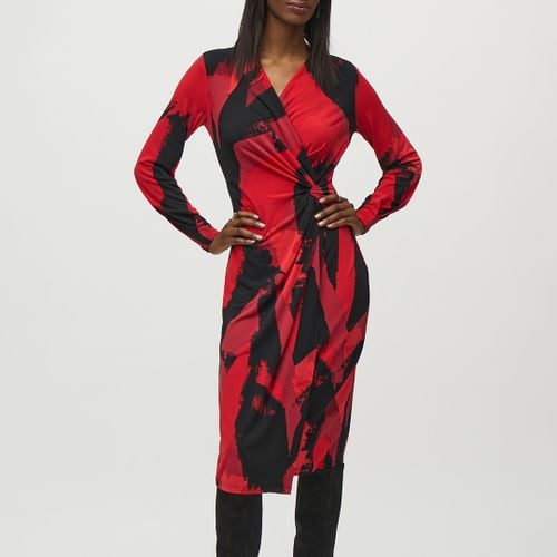 Black/Red Printed Wrap Dress - Joseph Ribkoff - Modalova