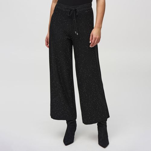 Black Sparkle Wide Leg Trousers - Joseph Ribkoff - Modalova