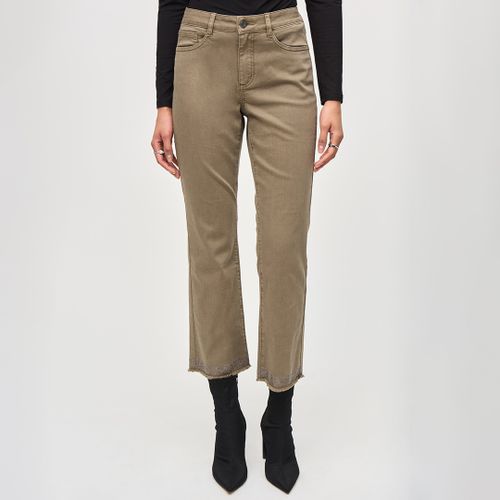 Tan Raw Hem Crop Jeans - Joseph Ribkoff - Modalova