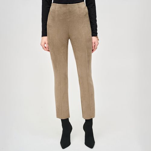 Tan Suede Effect Cigarette Trousers - Joseph Ribkoff - Modalova