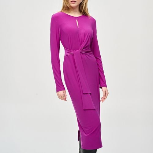 Magenta Gathered Wrap Midi Dress - Joseph Ribkoff - Modalova