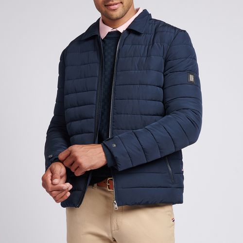 Navy Quilted Collared Jacket - U.S. Polo Assn. - Modalova