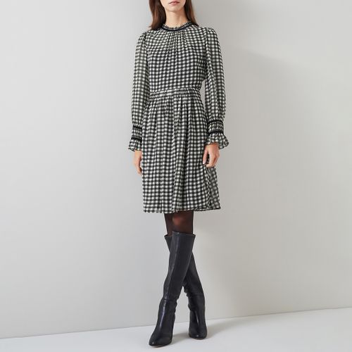 Gingham Ruffle Trim Mini Dress - L K Bennett - Modalova