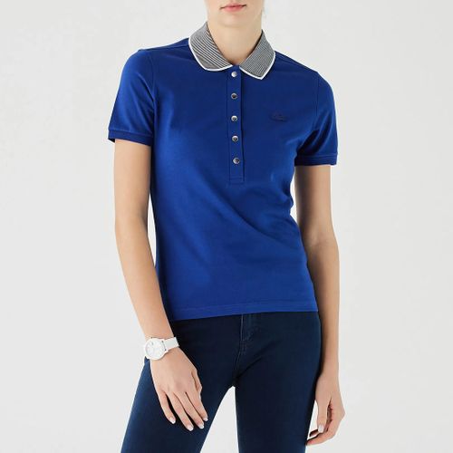 Blue Slim Fit Stretch Polo Shirt - Lacoste - Modalova