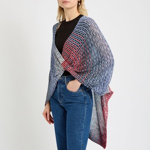 Blue Twist front poncho - Missoni - Modalova