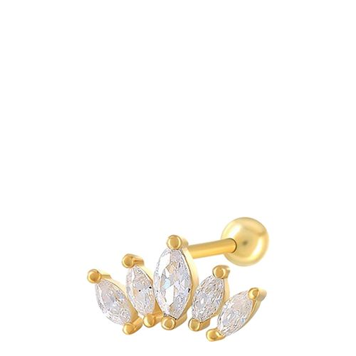 Plated Swarovski Crystal Stud Earrings - Ma Petite Amie - Modalova