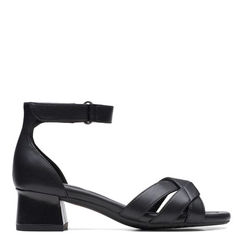 Desirae Lily Leather Wide Heeled Sandals - Clarks - Modalova