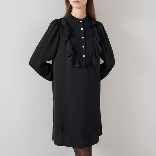 Black Daisy Ruffle Bib Shift Dress - L K Bennett - Modalova