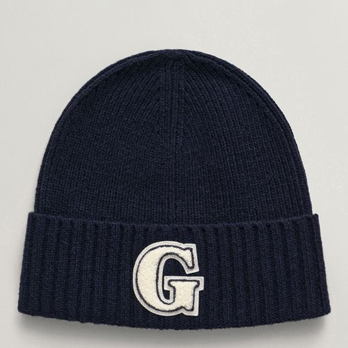 Navy G Badge Knit Beanie - Gant - Modalova