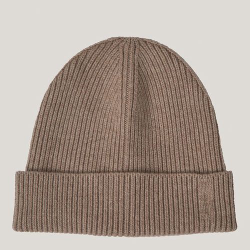 Beige Fine Knitted Wool Beanie - Gant - Modalova