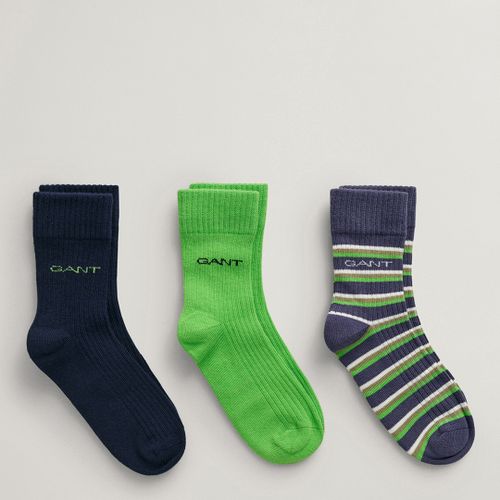 Blue Stripe Socks 3-Pack - Gant - Modalova