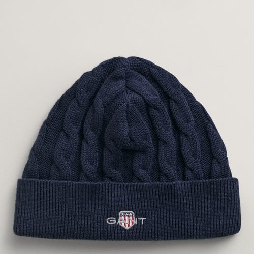 Baby Shield Cotton Cable Knit Beanie - Gant - Modalova