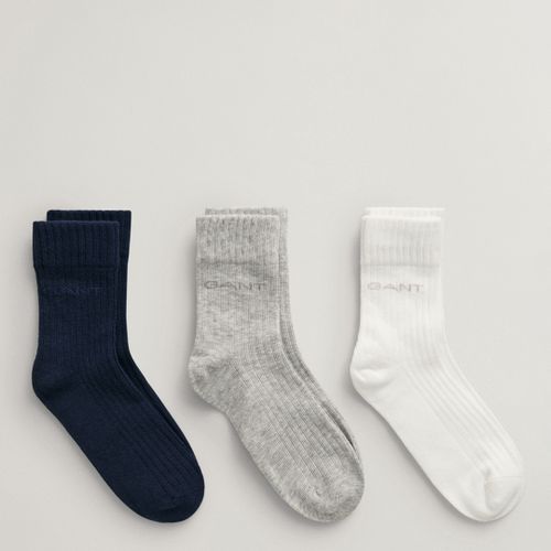 Tonal 3-Pack Ribbed Logo Socks - Gant - Modalova