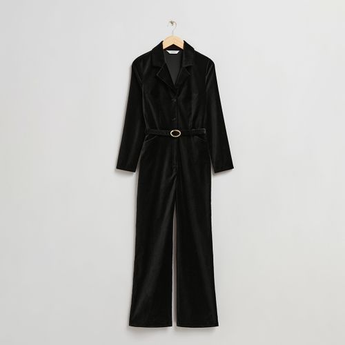 Black Shine Belted Jumpsuit - & Other Stories - Modalova