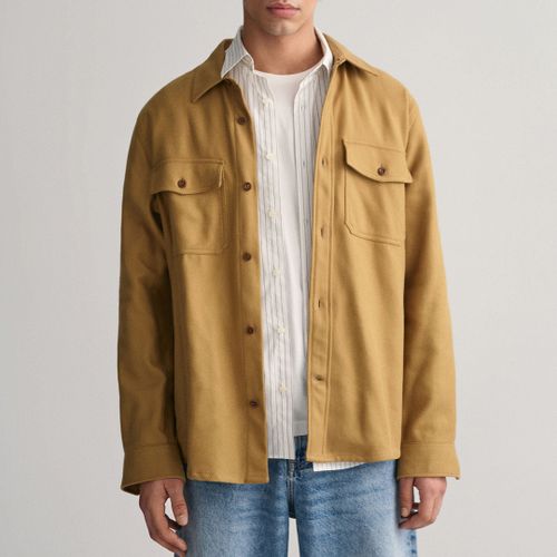 Camel Heavy Twill Cotton Overshirt - Gant - Modalova