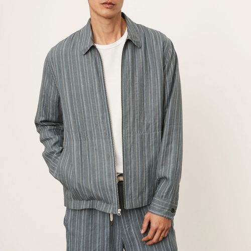 Grey Striped Lightweight Jacket - Vince - Modalova